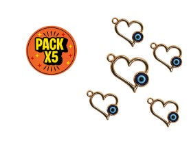 Dije Esmaltado Corazon Ojo Turco 